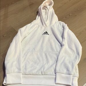 Adidas Kids Plush White Hoodie